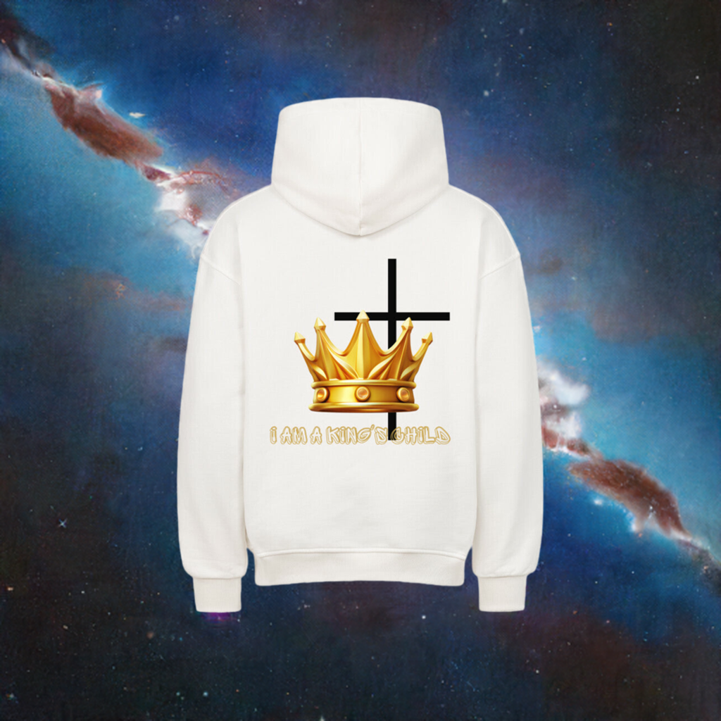 Christlicher Oversized Hoodie I AM A KING'S CHILD - BACKPRINT