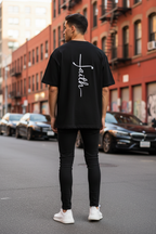 Oversized T-shirt - faith - back print