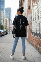 Oversized T-shirt - faith - back print