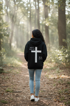 Oversized Zipper Hoodie - Front / Back Print - DONT GIVE UP